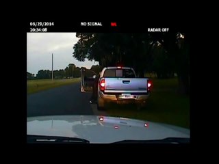 Man Takes Off With Deputy Hanging On To Truck