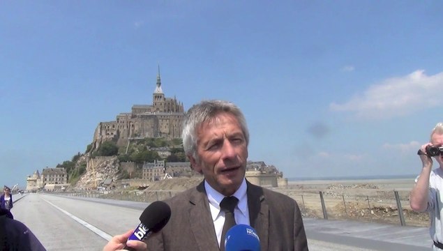 ouverture du pont-passerelle au Mont-Saint-Michel - ITW de Laurent Beauvais - mardi 22 juillet 2014
