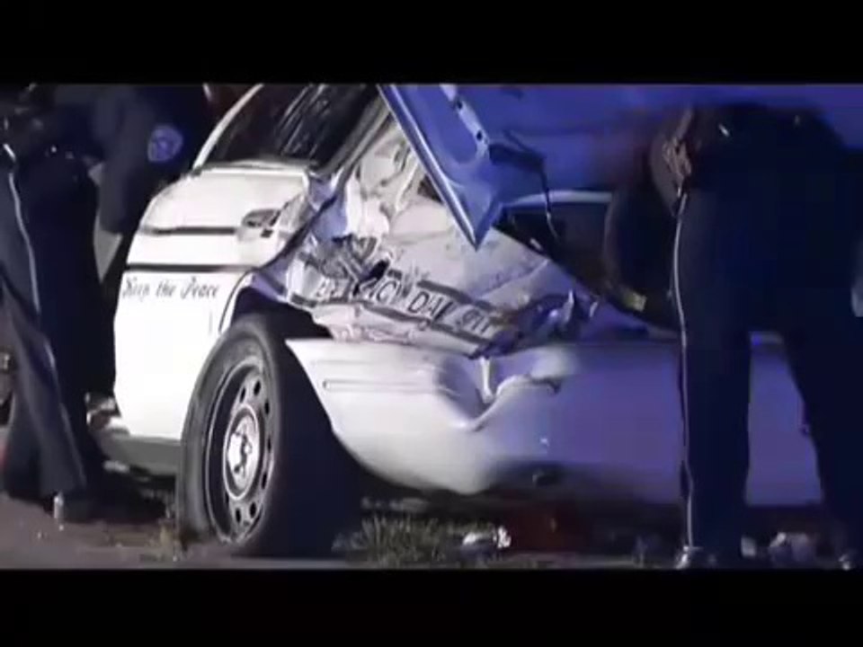 Cop Loses Control Of Cruiser, Rolls Several Times