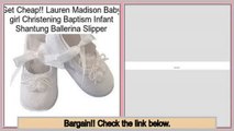 Sales Lauren Madison Baby girl Christening Baptism Infant Shantung Ballerina Slipper