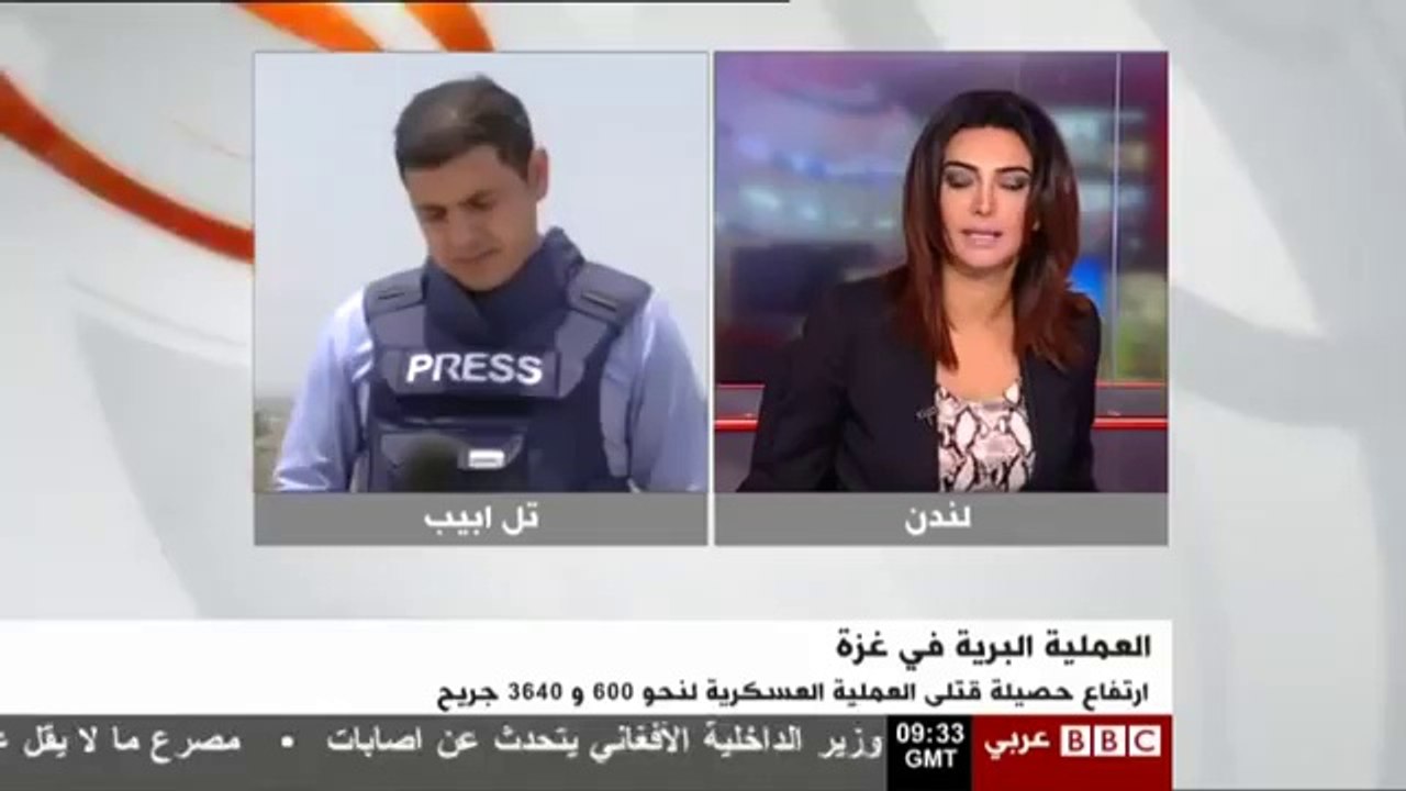 BBC journalist physically attacked by Israelis while on air & 'Why are you in London, Mr Blair' Michael Crick asks him why he is in London and not in the Middle East