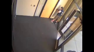 Skater Tries To Break Into Police Dept.