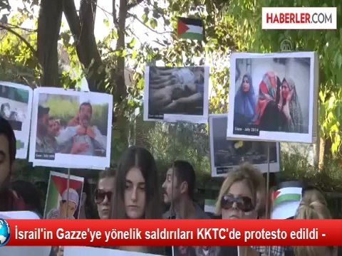 İsrail'in Gazze'ye yönelik saldırıları KKTC'de protesto edildi -