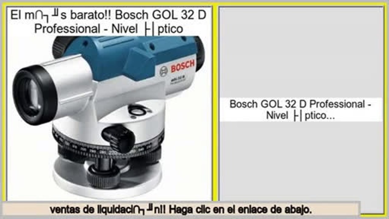 Las mejores ofertas de Bosch GOL 32 D Professional - Nivel óptico