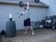 Strong guy playing with weights... Crazy weight lifting performance!