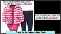 Consumer Reports Carter's Baby Girls' 3 Piece Striped Cardigan Set (Baby)