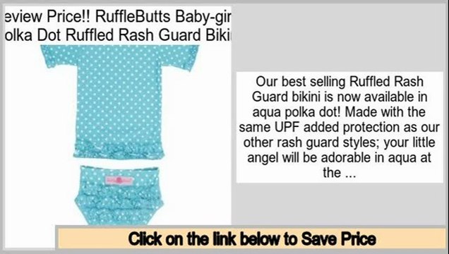 Low Prices RuffleButts Baby-girls Polka Dot Ruffled Rash Guard Bikini