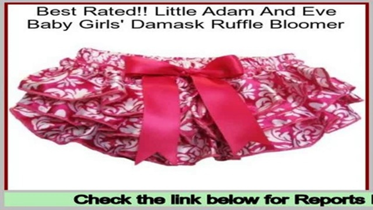 Deals Today Little Adam And Eve Baby Girls' Damask Ruffle Bloomer