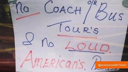 'No Loud Americans' Sign Outrages Visitors at Ireland Cafe