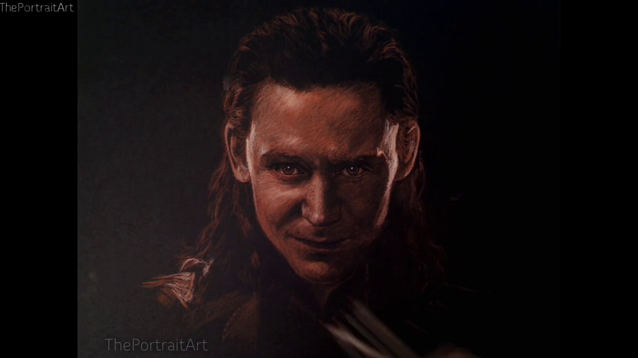 Drawing Loki - Tom hiddleston Portrait - Art video