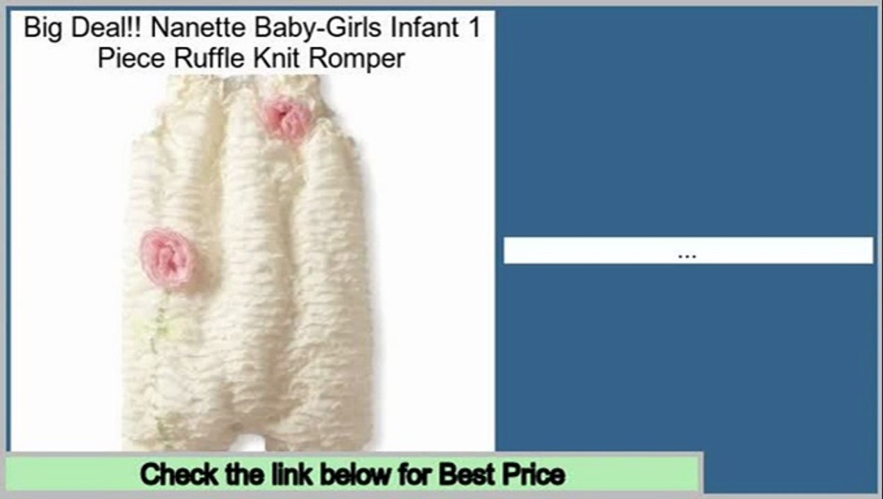 Best Deals Nanette Baby-Girls Infant 1 Piece Ruffle Knit Romper