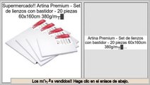 Las mejores ofertas de Artina Premium - Set de lienzos con bastidor - 20 piezas 60x160cm 380g/m²