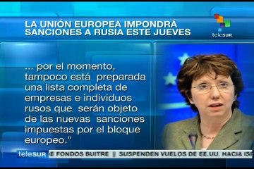 UE amenaza con imponer sanciones a Rusia este jueves