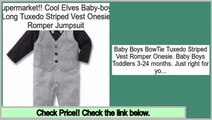 Hot Deals Cool Elves Baby-boys Long Tuxedo Striped Vest Onesie Romper Jumpsuit