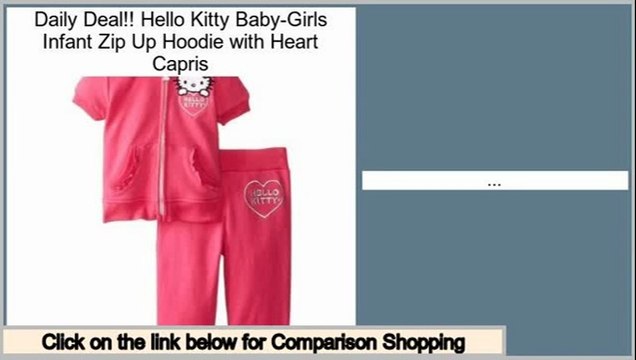 Supermarket Hello Kitty Baby-Girls Infant Zip Up Hoodie with Heart Capris