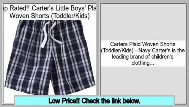 Hot Deals Carter's Little Boys' Plaid Woven Shorts (Toddler/Kids)