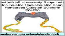 Beste Bewertungen Housweety Babymuetze Strickmuetze Haekelmuetze Beanie Handarbeit Quasten Euleform E04296