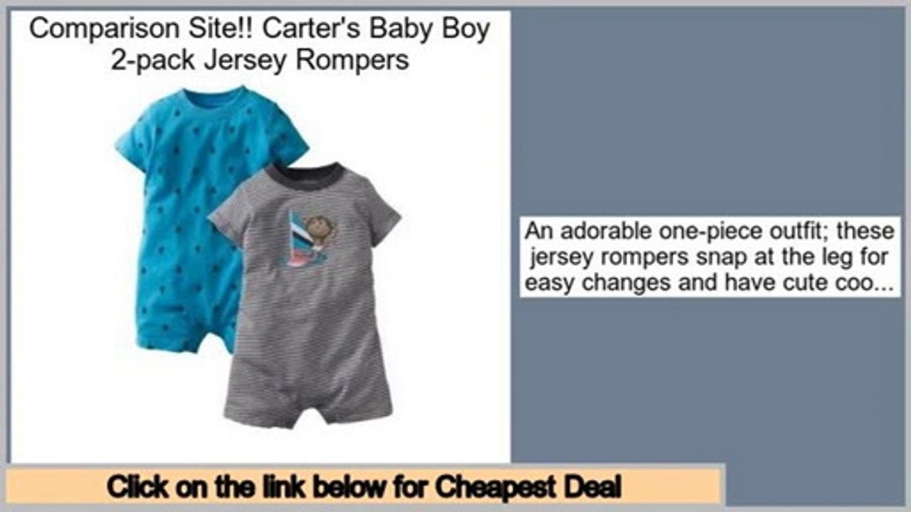 Best Price Carter's Baby Boy 2-pack Jersey Rompers