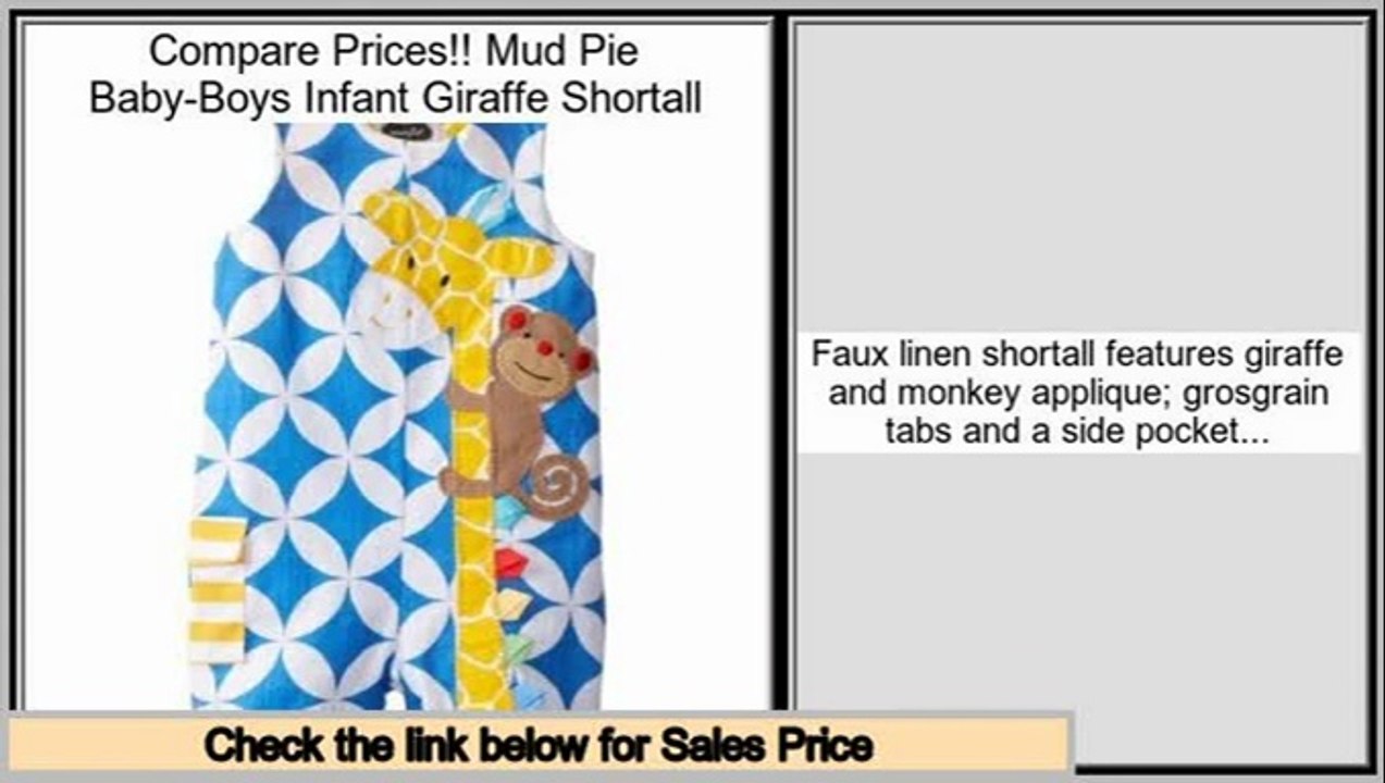 Shopping Deals Mud Pie Baby-Boys Infant Giraffe Shortall