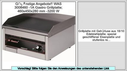 Online Shopping WAS 3008460 -1A Gastro Grillplatte; 460x450x280 mm -3200 W