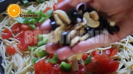 طريقة لذيذة وسهلة لعمل بيتزا المعكرونة