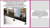 ofertas Cromado en un estilo contemporš¢neo de acero inoxidable grifos del fregadero generalizada grifo del cuarto de ba?o con la computadora de mano