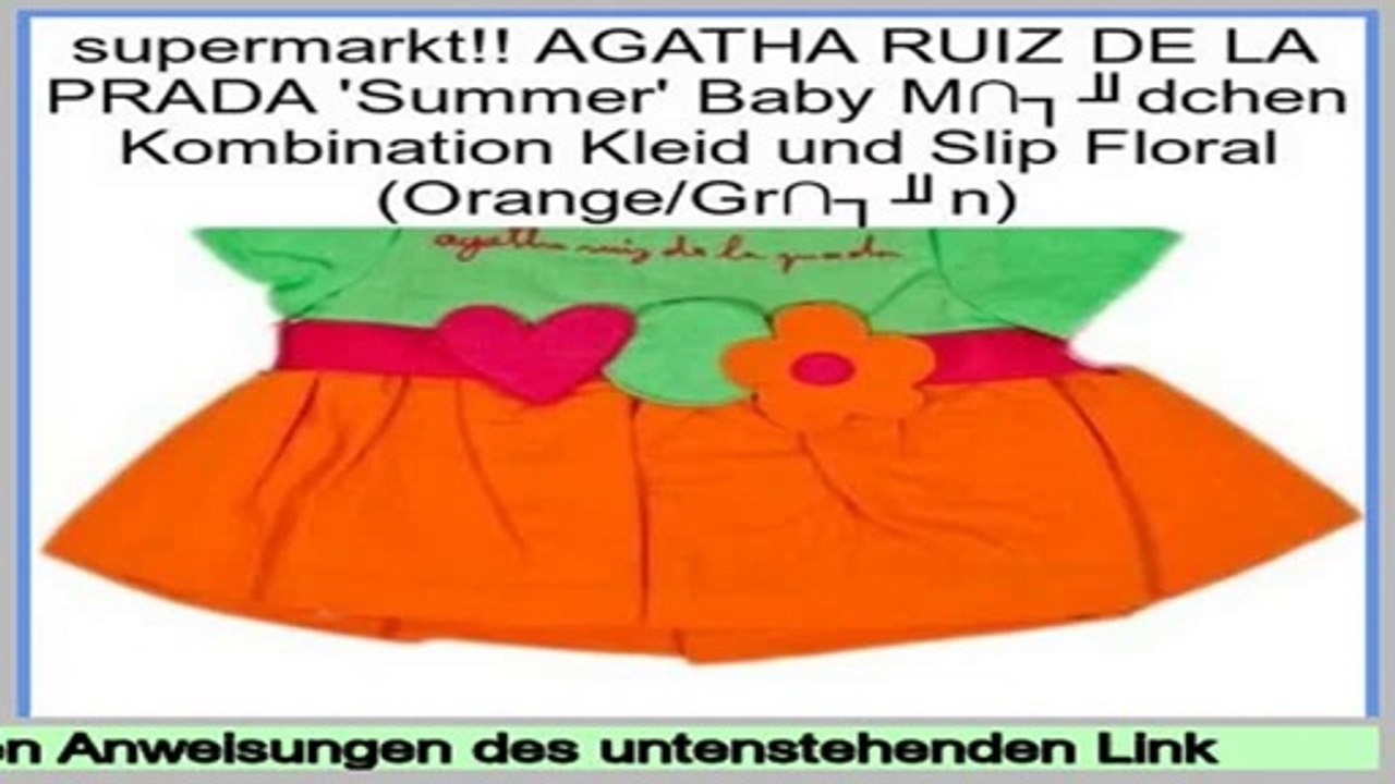 Best Brands AGATHA RUIZ DE LA PRADA 'Summer' Baby M�dchen Kombination Kleid und Slip Floral (Orange/Gr�n)