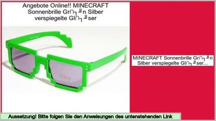Consumer Reviews MINECRAFT Sonnenbrille Gr�n Silber verspiegelte Gl�ser