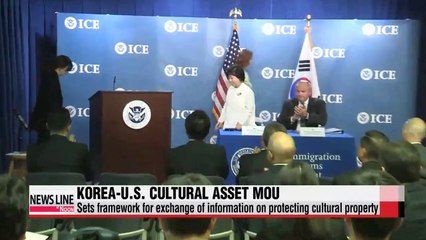Korea-U.S. sign MOU on protecting, restoring cultural assets