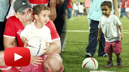 Aaamir Khan's Son Azad With Mommy Kiran Rao Playing Football !
