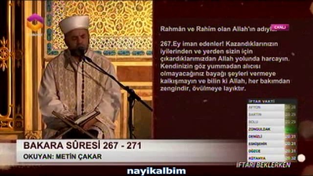 Metin Çakar Bakara suresi Ramazan 2014
