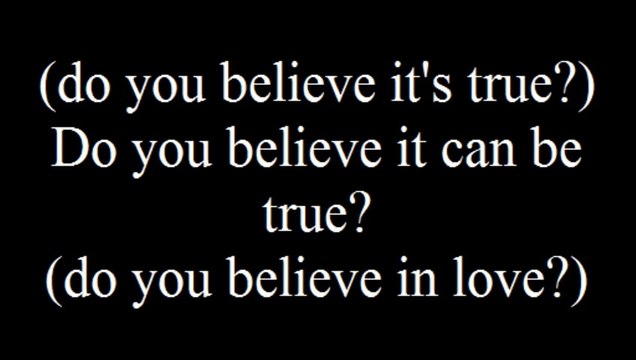 Huey Lewis & the News Do You Believe In Love with Lyrics