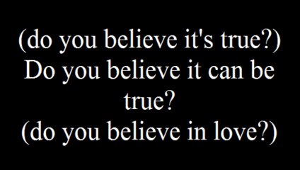 Huey Lewis & the News Do You Believe In Love with Lyrics