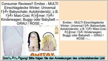 Vergleich Emitex - MULTI Einschlagdecke Winter; Universal für Babyschale; Autokindersitz; z.B. für Maxi-Cosi; Römer; für Kinderwagen; Buggy oder Babybett -- GRAU / ROSE --