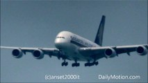 Airbus A380 Singapore Airlines and British Airways. Landing in Hong Kong International Airport. Plane Spotting