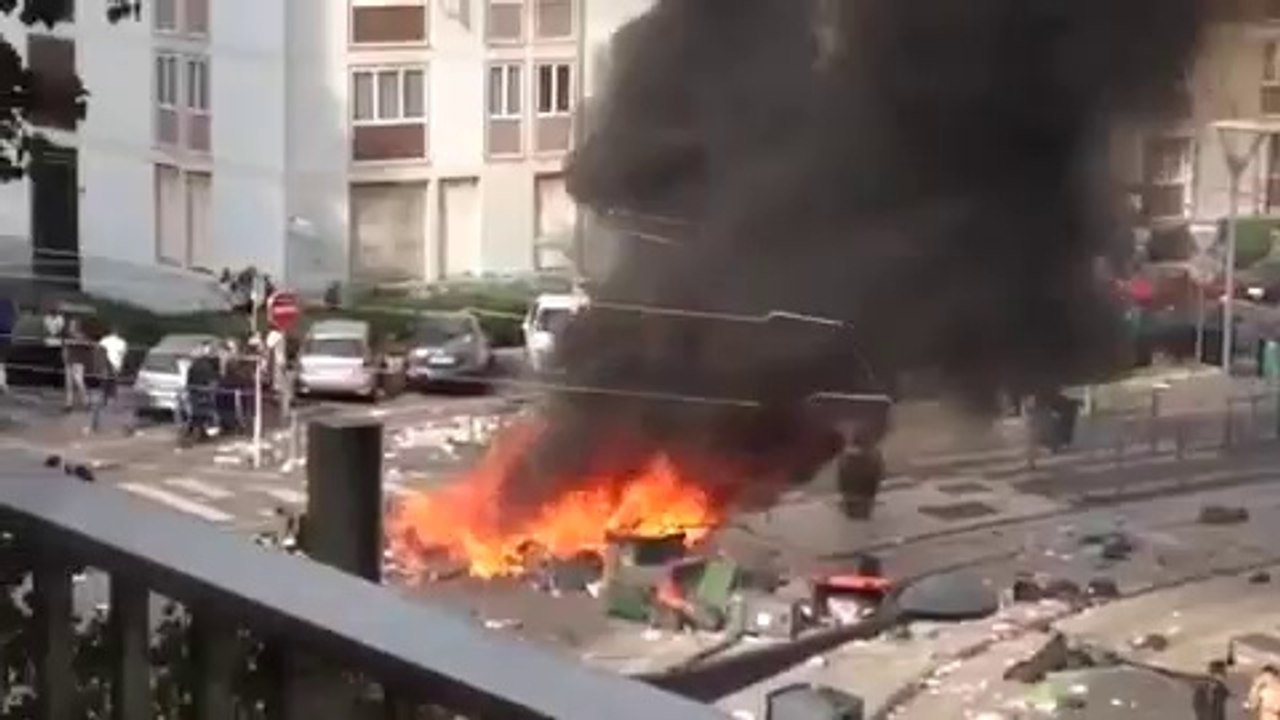 Témoins BFMTV : Incendies lors des manifestations de Sarcelles
