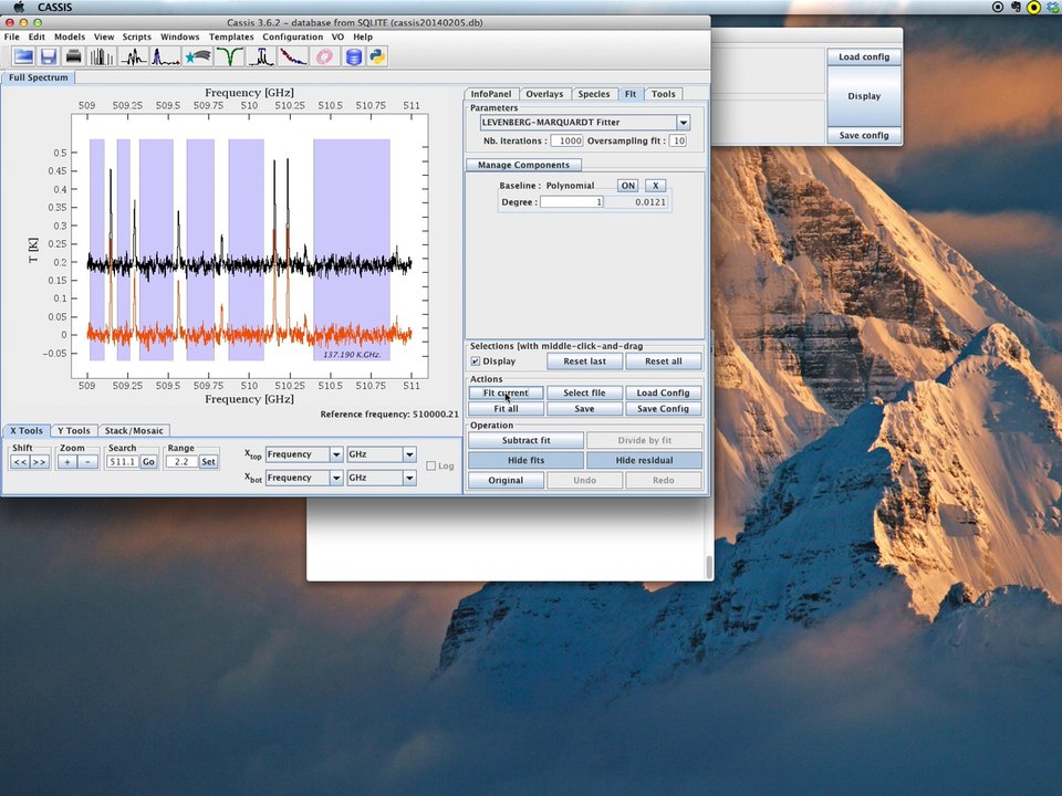 CASSIS tutorial : how to fit a polynomial baseline