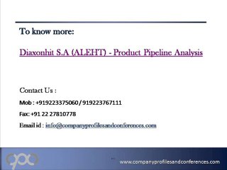 Diaxonhit S.A (ALEHT) - Product Pipeline Analysis