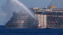 Celebrations as Costa Concordia begins final journey