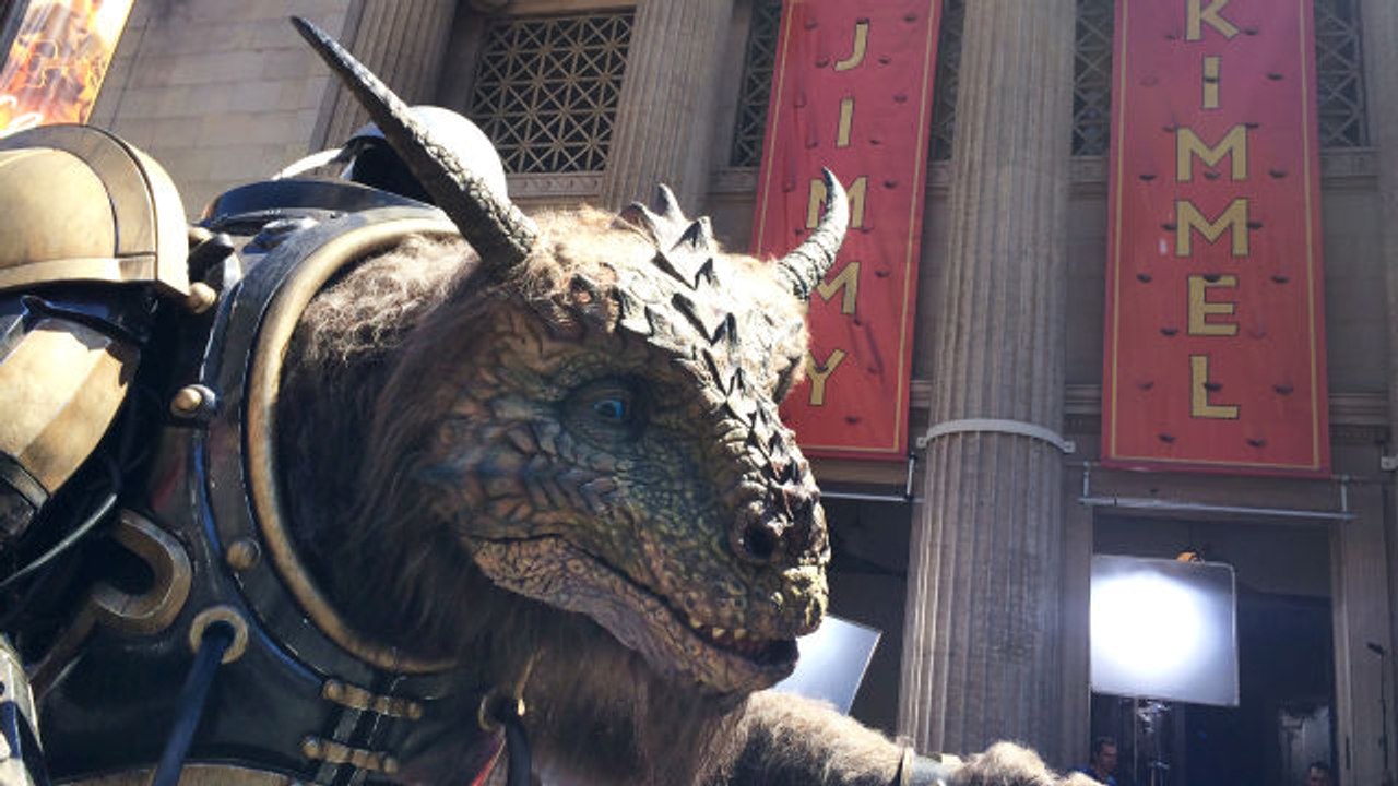 How to Make a Giant Creature - EXCLUSIVE: It’s Alive! Watch Jimmy Kimmel Take the Fully Formed Giant Creature for a Ride Down Hollywood Boulevard