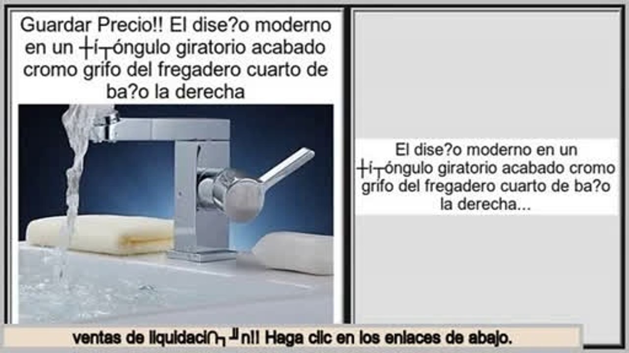 Las mejores ofertas de El dise?o moderno en un š¢ngulo giratorio acabado cromo grifo del fregadero cuarto de ba?o la derecha