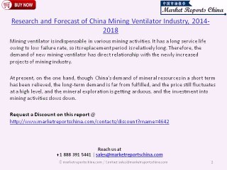 Mining Ventilator Industry in China is worth more than CNY 12.15 billion in 2018 - Forecast