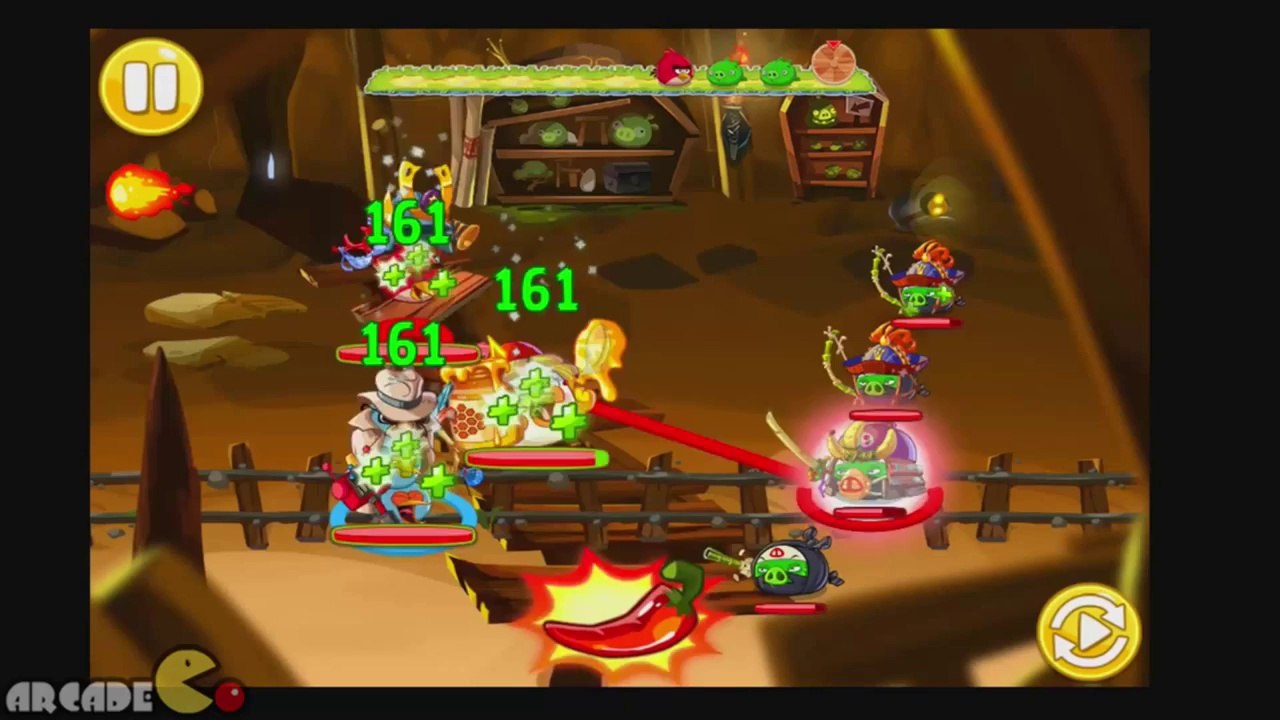 Angry Birds Epic  Awesome Bad Piggies Boss - CAVE 5 Burning Plain Level 4