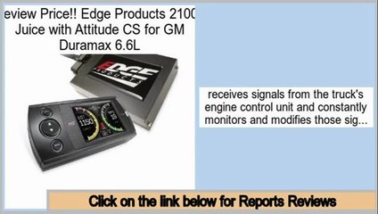 Consumer Reports Edge Products 21002 Juice with Attitude CS for GM Duramax 6.6L