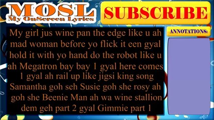 Gimme Gimme - Beenie Man (Lyrics on Screen)