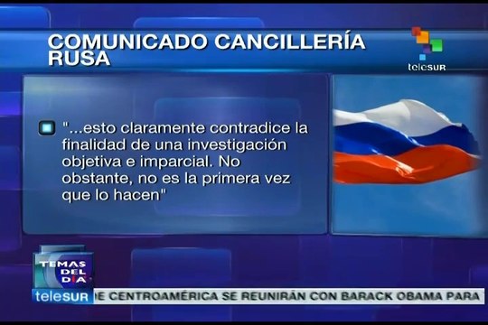 Acusa Rusia a Ucrania de operaciones clandestinas con sus datos aéreos