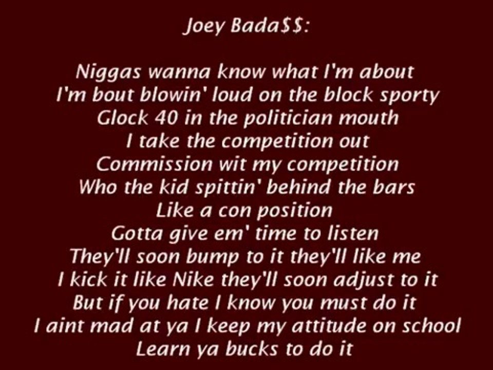 Joey Bada$$ ft. CJ Fly - Hardknock (Lyrics / Paroles)