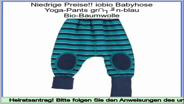 Angebote heute iobio Babyhose Yoga-Pants gr�n-blau Bio-Baumwolle