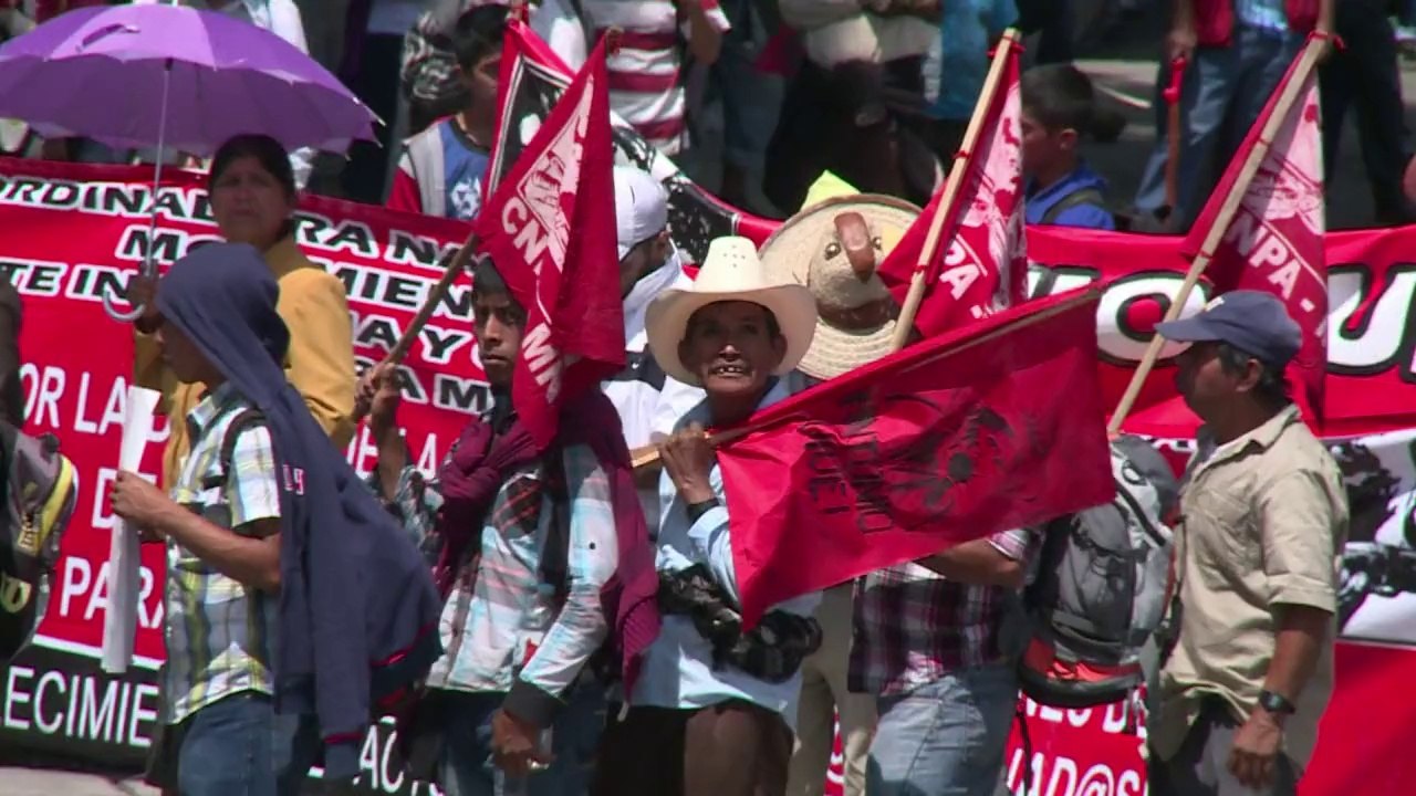 Protesta campesina en Ciudad de México