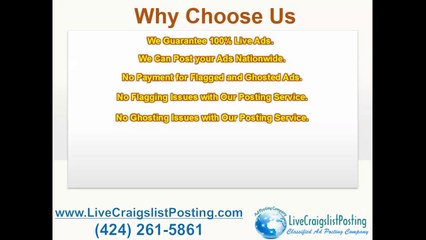 Make Money using Our Craigslist Ad Posting Services